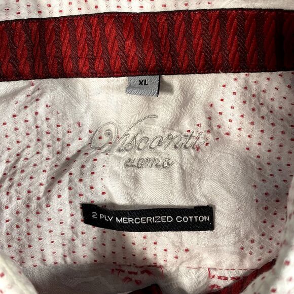 Visconti Uomo Mens XL Disco Button Shirt Paisley All Over Print 2 Ply Mercerized - Picture 4 of 8